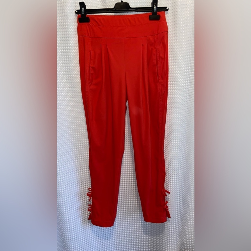 Women’s RAFFAELLO ROSSI red Jolina 6/8 trouser pants size‎ EU32/US XS (stretchy)